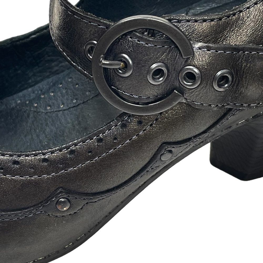 DANSKO Nevin Leather Mary Jane Size 37 EU / 6.5 -7 US Western Buckle Heeled Shoe - Picture 9 of 12